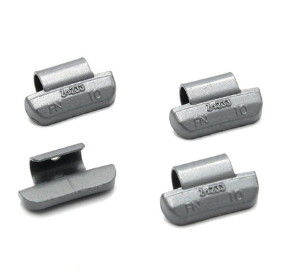 FN Series 10g Rust-Proof Epoxy Coated Zinc Hammer-On Wheel Weights - Box of 100 - a2ztiresupplies