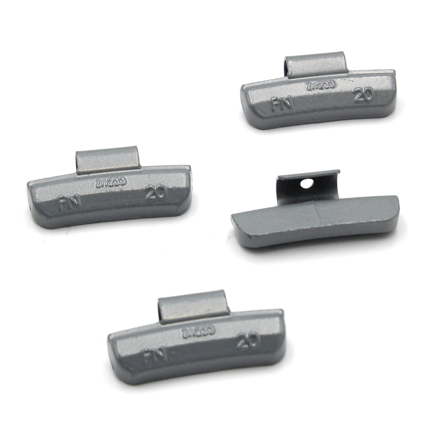 FN Series 20g Rust-Proof Epoxy Coated Zinc Hammer-On Wheel Weights - Box of 100 - a2ztiresupplies