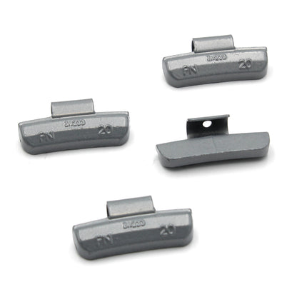 FN Series 20g Rust-Proof Epoxy Coated Zinc Hammer-On Wheel Weights - Box of 100 - a2ztiresupplies