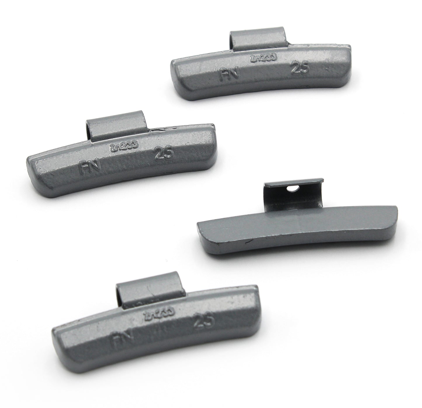 FN Series 25g Rust-Proof Epoxy Coated Zinc Hammer-On Wheel Weights - Box of 100 - a2ztiresupplies