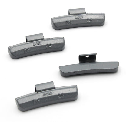 FN Series 25g Rust-Proof Epoxy Coated Zinc Hammer-On Wheel Weights - Box of 100 - a2ztiresupplies