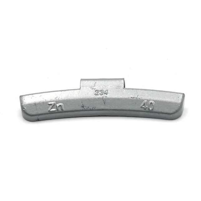 A2Z-ZN-FN-40g - FN Profile 40g Zinc Clip‑on Wheel Weights - Box of 50 - A2Z Tire Supplies