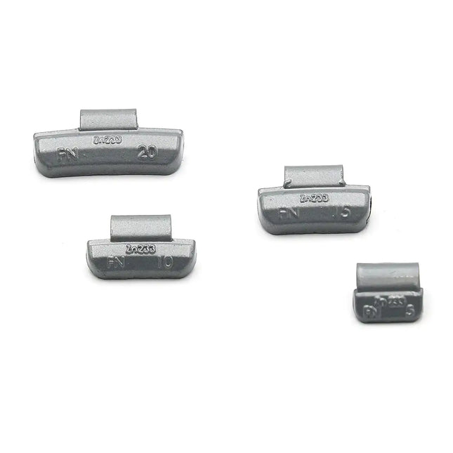 A2Z-FN-SET - FN 5g, 10g, 15g, 20g Zinc Clip-on Wheel Weights - 25 Each - A2Z Tire Supplies
