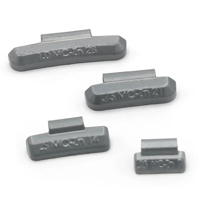 A2Z-MC-SET - MC 0.25, 0.50, 0.75, 1.0 oz Zinc Clip-on Wheel Weights - 25 Each - A2Z Tire Supplies