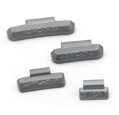 MC SET 0.25-oz, 0.50-oz, 0.75-oz,  1.0-oz Zinc Hammer-On Wheel Weights - (25 Each Size) - a2ztiresupplies