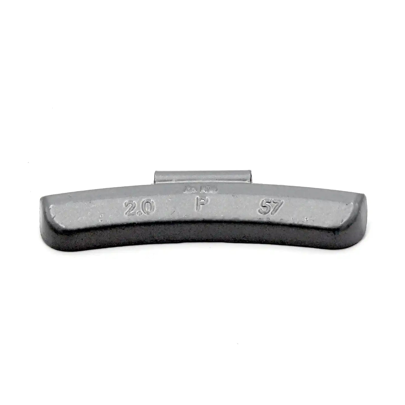 P 2.0oz Zinc Clip on Wheel Weights for Passenger Steel Rims 25 PCS, alternate view