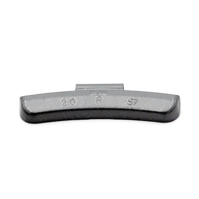 A2Z-ZN-P-2.0 - P Profile 2.0 oz Zinc Clip‑on Wheel Weights - Box of 25 - A2Z Tire Supplies