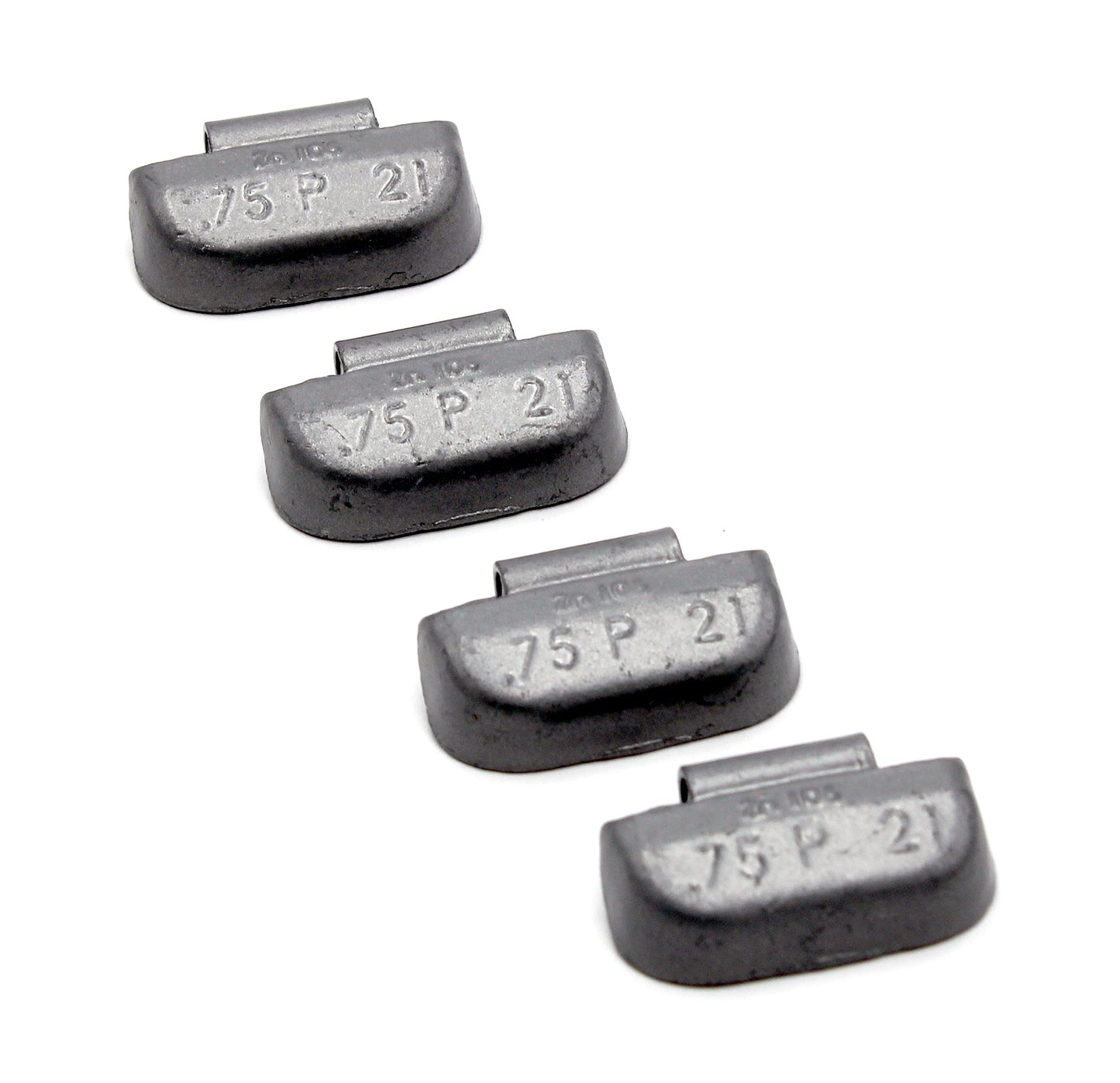 P Series 0.75-oz Rust-Proof Epoxy Coated Zinc Hammer-On Wheel Weights - Box of 100 - a2ztiresupplies