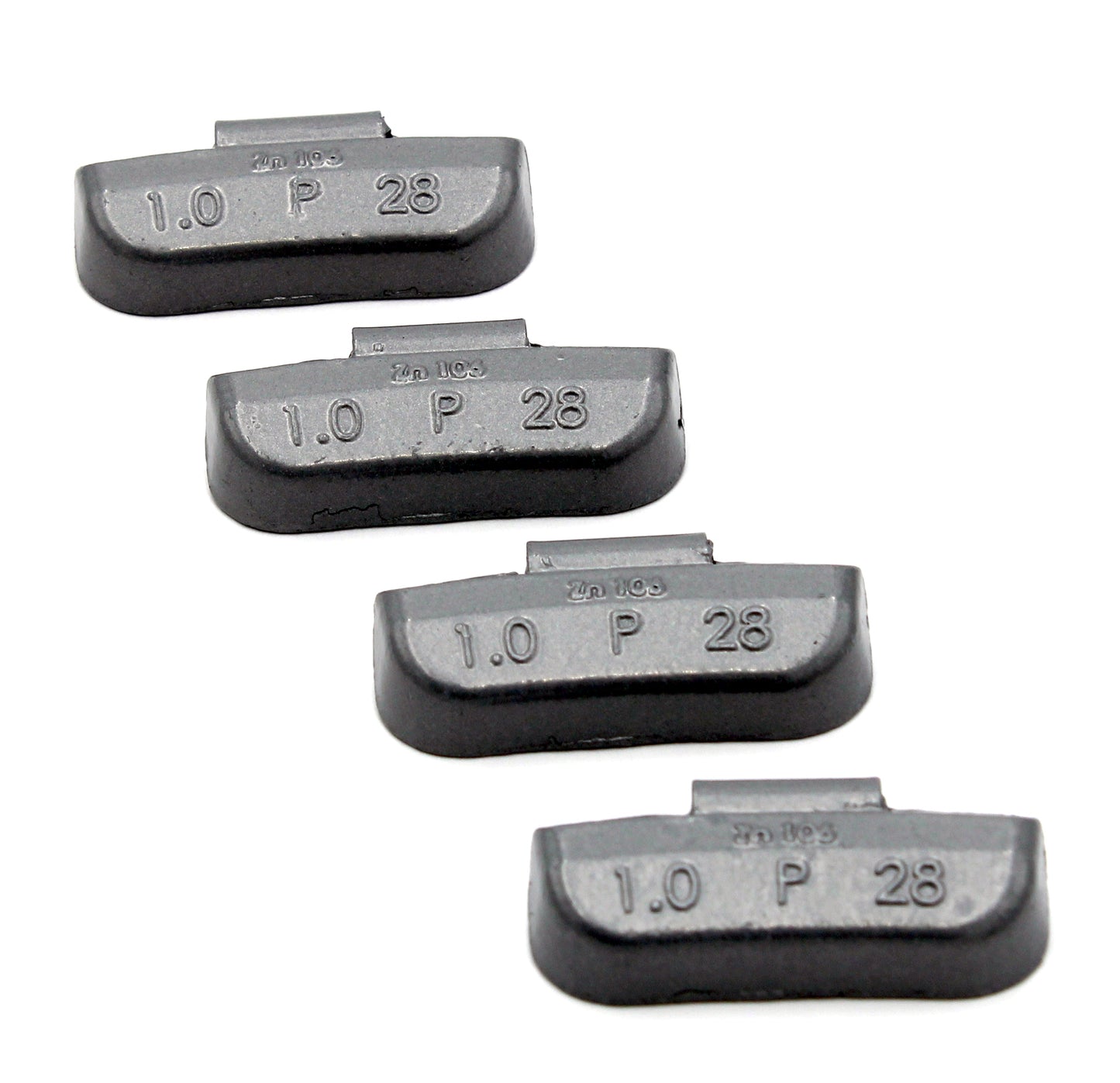 P Series 1.0-oz Rust-Proof Epoxy Coated Zinc Hammer-On Wheel Weights - Box of 100 - a2ztiresupplies