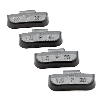 P Series 1.0-oz Rust-Proof Epoxy Coated Zinc Hammer-On Wheel Weights - Box of 100 - a2ztiresupplies