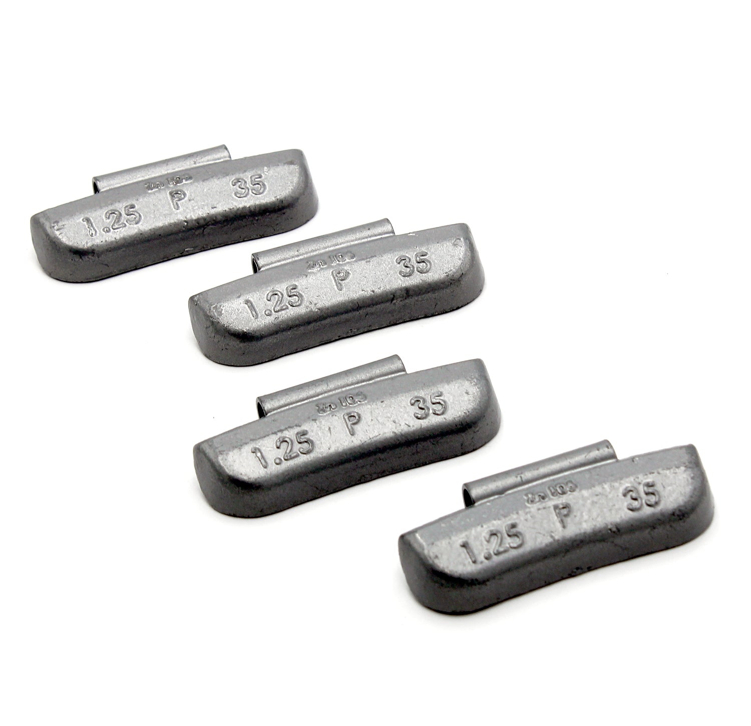 P Series 1.25-oz Rust-Proof Epoxy Coated Zinc Hammer-On Wheel Weights - Box of 50 - a2ztiresupplies