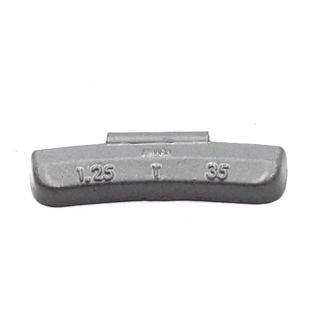 A2Z-ZN-T-1.25 - T Profile 1.25 oz Zinc Clip‑on Wheel Weights - Box of 50 - A2Z Tire Supplies