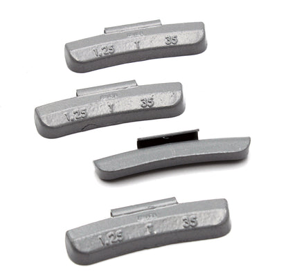 T Series 1.25-oz Rust-Proof Epoxy Coated Zinc Hammer-On Wheel Weights - Box of 50 - a2ztiresupplies