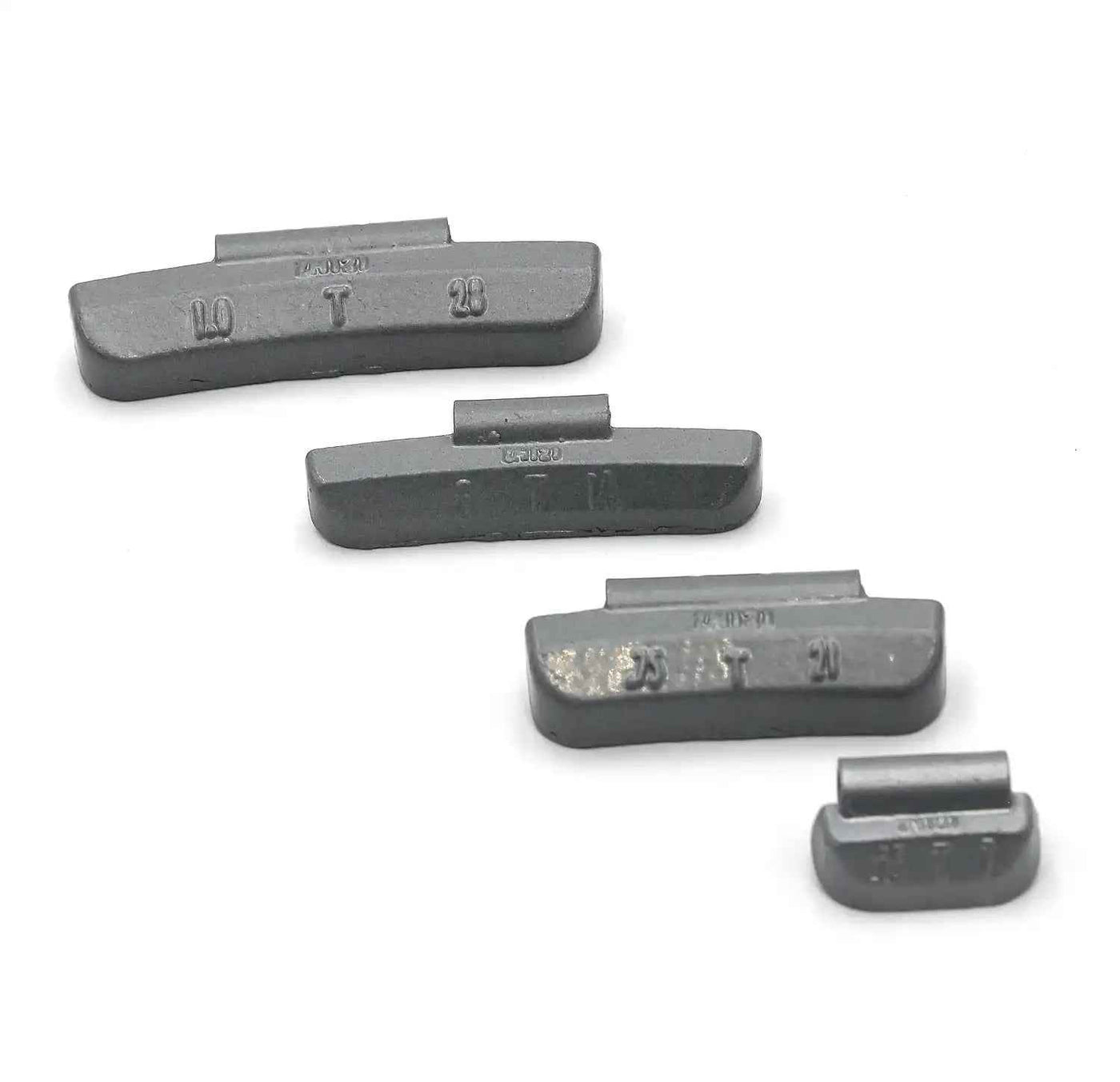 T Zinc Clip on Wheel Weights Assortment 0.25 0.50 0.75 1.0oz for SUV Light Truck Steel Rims 100 PCS