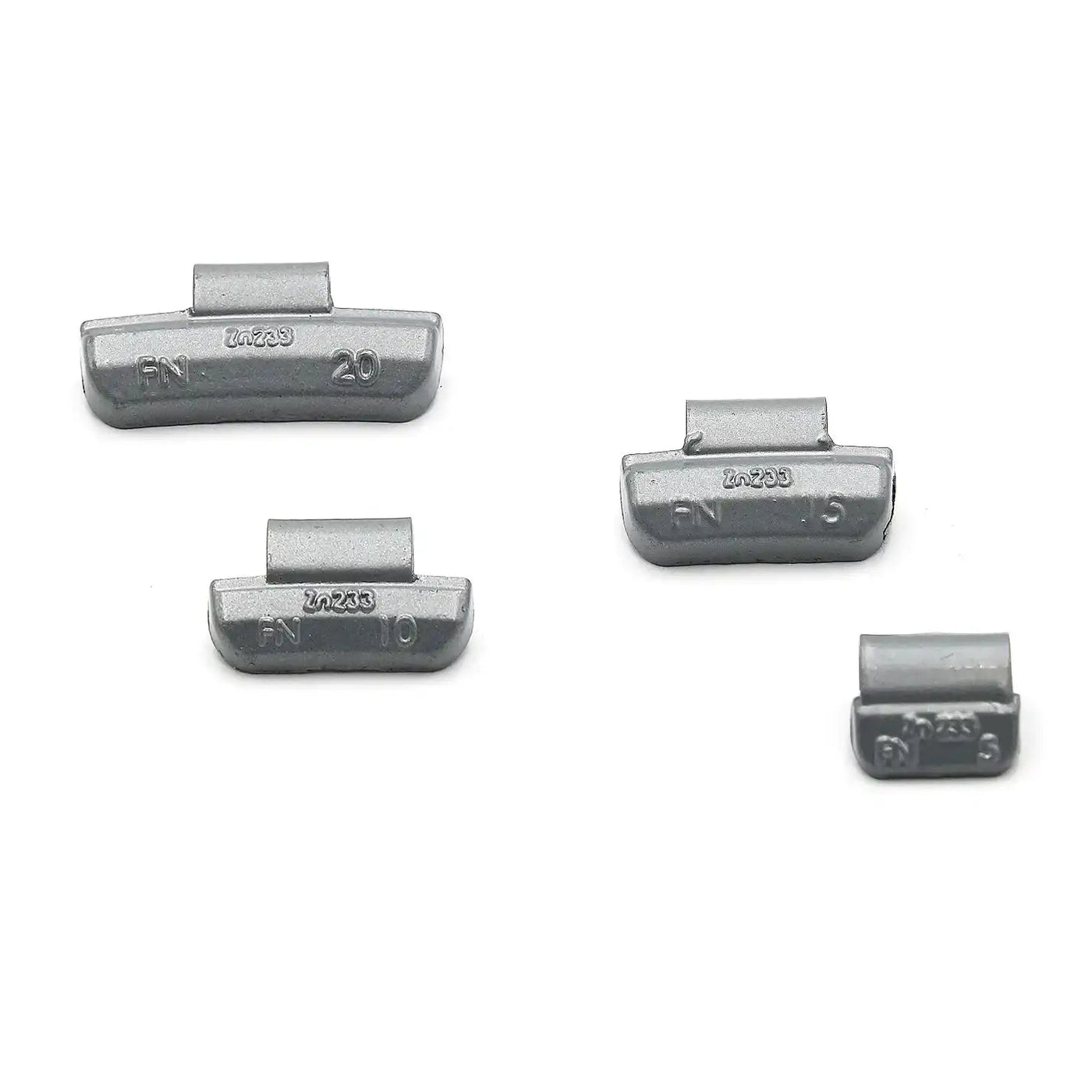 FN Zinc Clip on Wheel Weights Assortment 5g 10g 15g 20g for Japanese Alloy Rims 100 PCS, alternate view