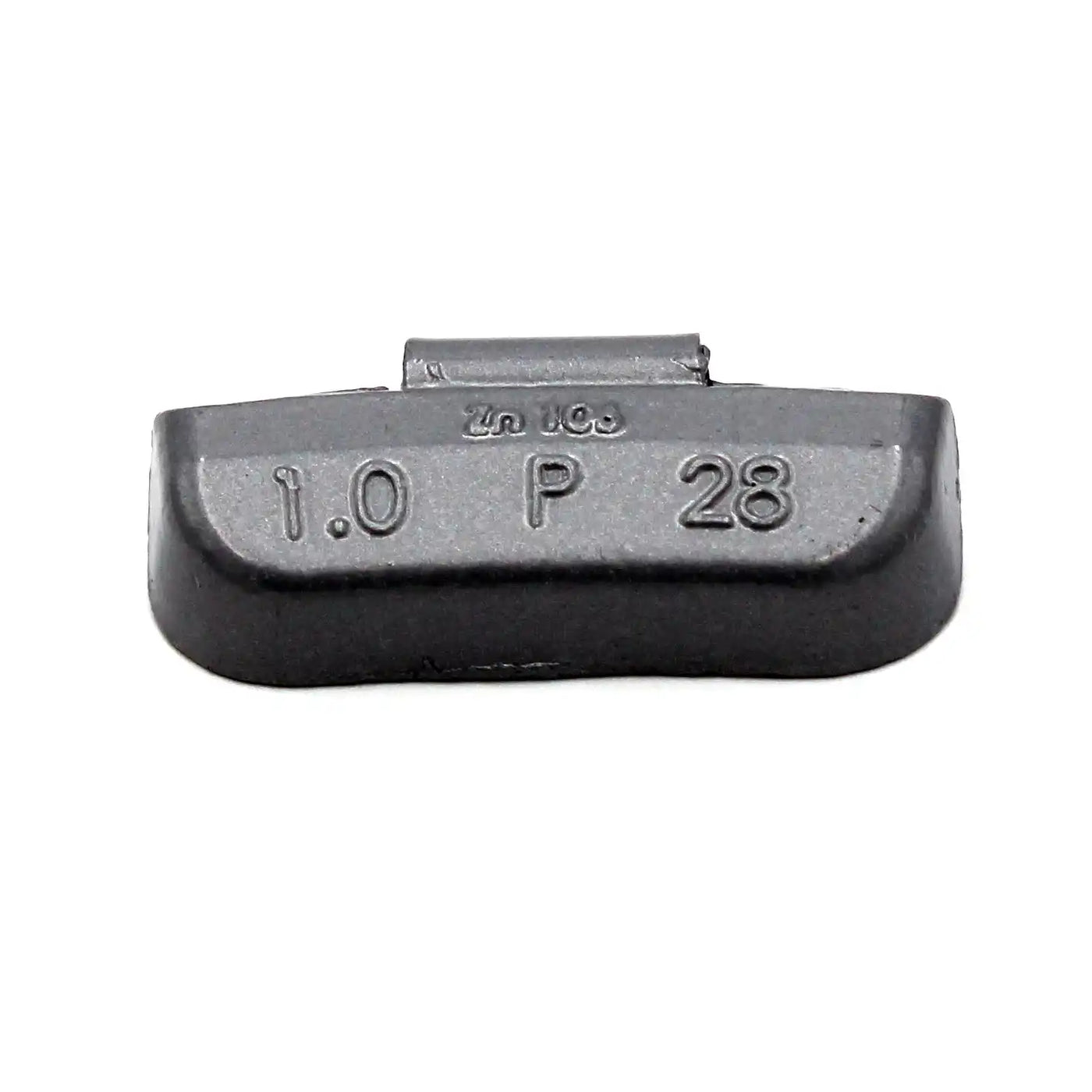 P 1.0oz Zinc Clip on Wheel Weights for Passenger Steel Rims 100 PCS, alternate view