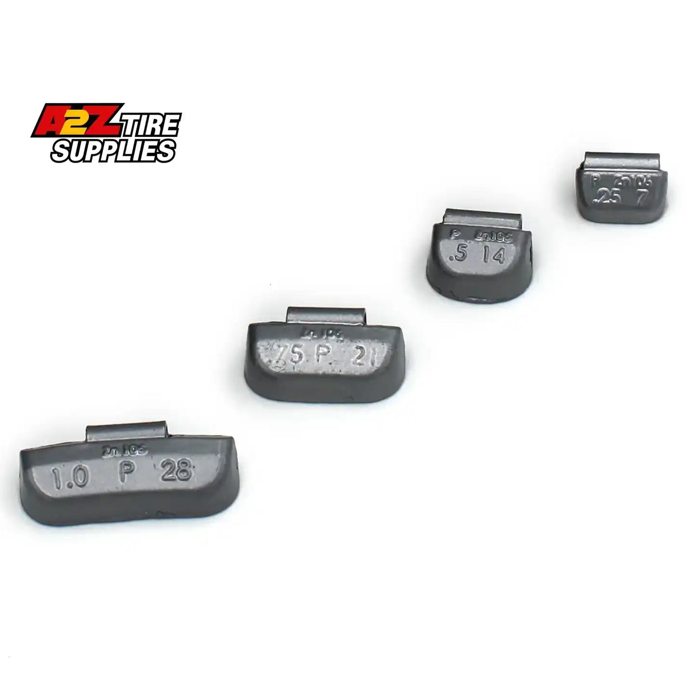 P Zinc Clip on Wheel Weights Assortment 0.25 0.50 0.75 1.0oz for Passenger Steel Rims 100 PCS, alternate view
