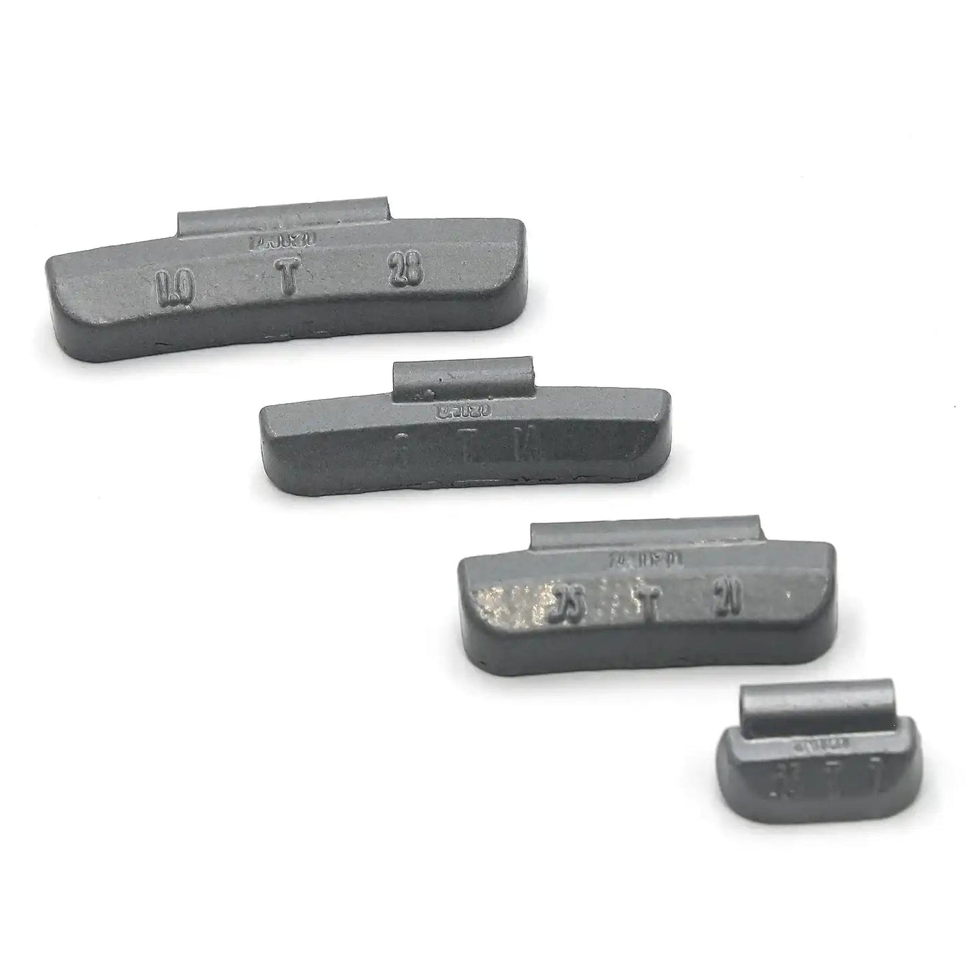 T Zinc Clip on Wheel Weights Assortment 0.25 0.50 0.75 1.0oz for SUV Light Truck Steel Rims 100 PCS, alternate view